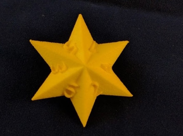 Star Dice 3d printed numbers have been revised since this print to be easier to read