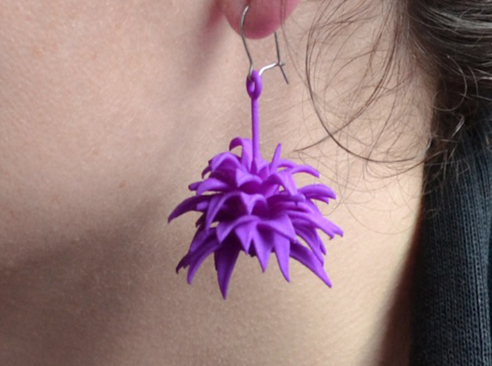 Earrings Plant 3d printed