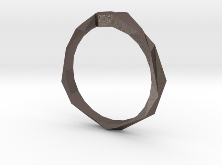 Faceted Heart Ring  3d printed 