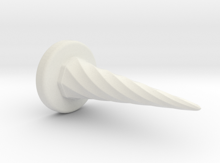 Smooth Straight Spiral Horn 3d printed