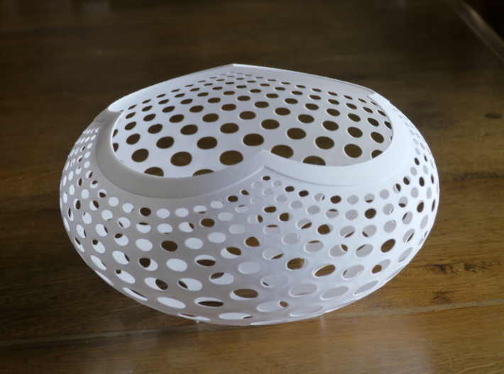 "A la Vasarely" Bowl (20 cm) 3d printed Printed in WSF, empty.