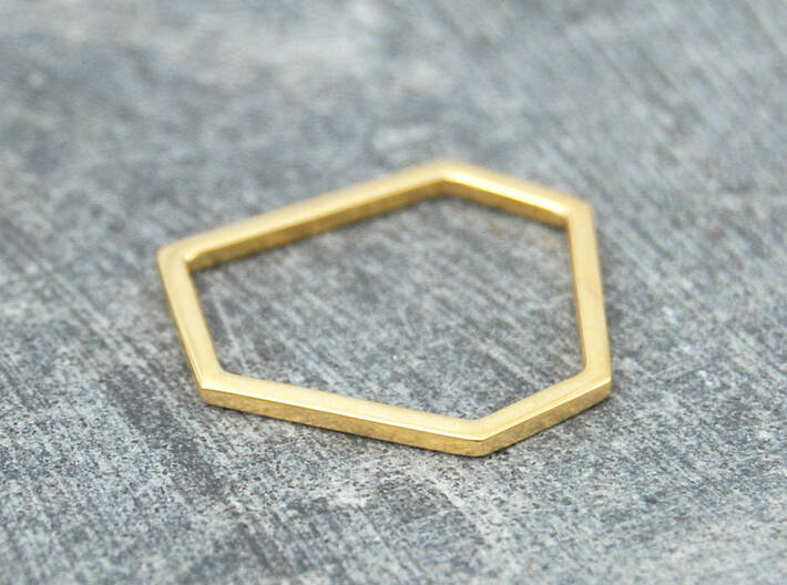 Squashed Hex Ring Sizes 6-12 3d printed