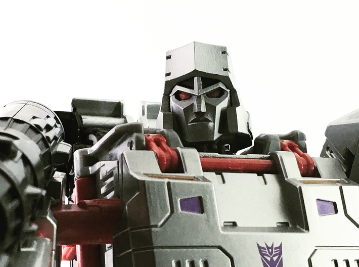 (1.5mm Screw) TR Faceplate &amp; Helm for CW Megatron 3d printed