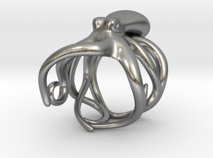 Octopus Ring 23.4mm(American Size 14.5) 3d printed