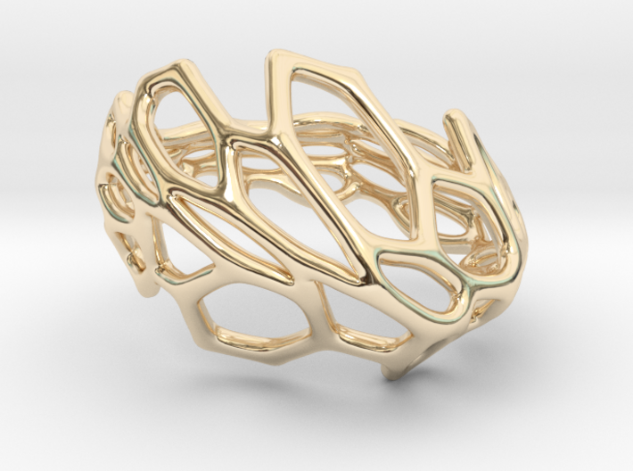 Hexawave Ring-S size 3d printed