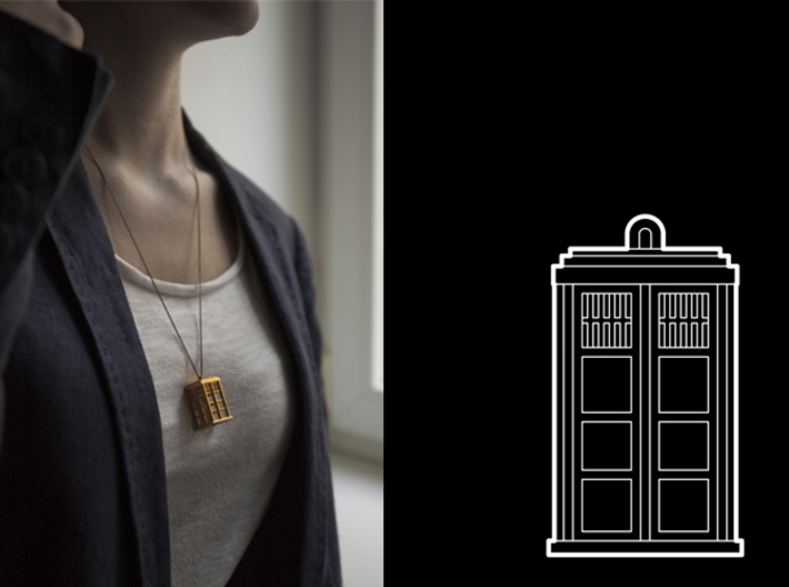 Dr. WHO - TARDIS Pendant 3d printed