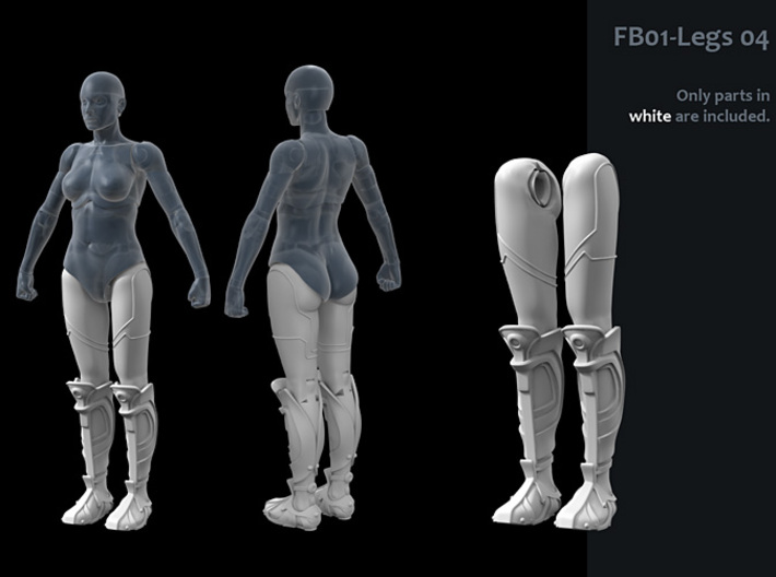 FB01-Legs-04 7inch 3d printed