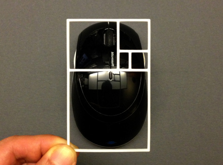 The Golden Rectangle 3d printed Is this microsoft mouse in a golden ratio? Yes!