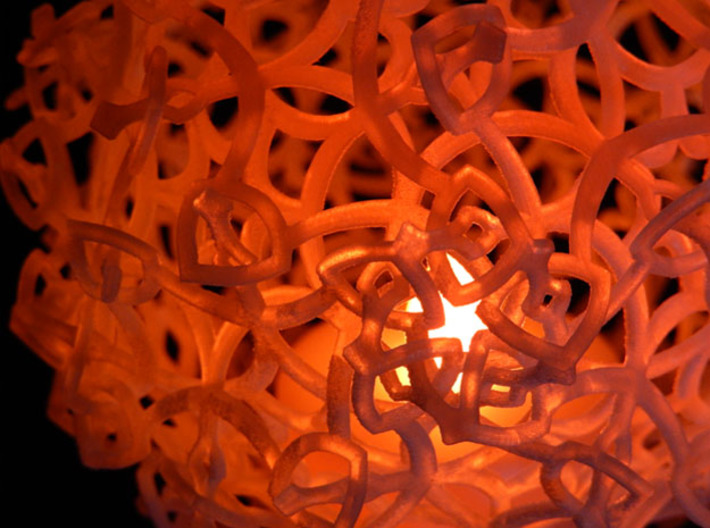 Entangled Snowflakes (Light Version) 3d printed Color changing tealight (not included)