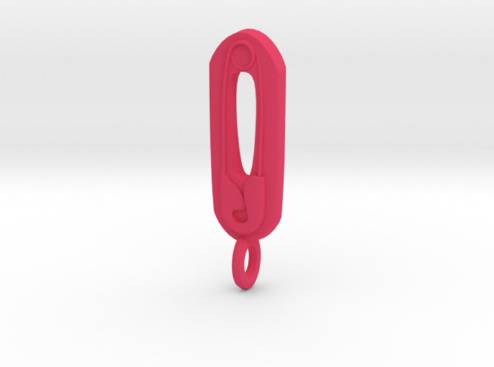 Safety Pin Pendant 3d printed