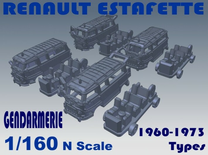 1-160 R-Estafette Gendarmerie SET 3d printed