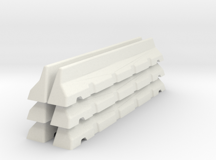 6mm Scale Concrete Road Block X 6 for war gaming 3d printed 
