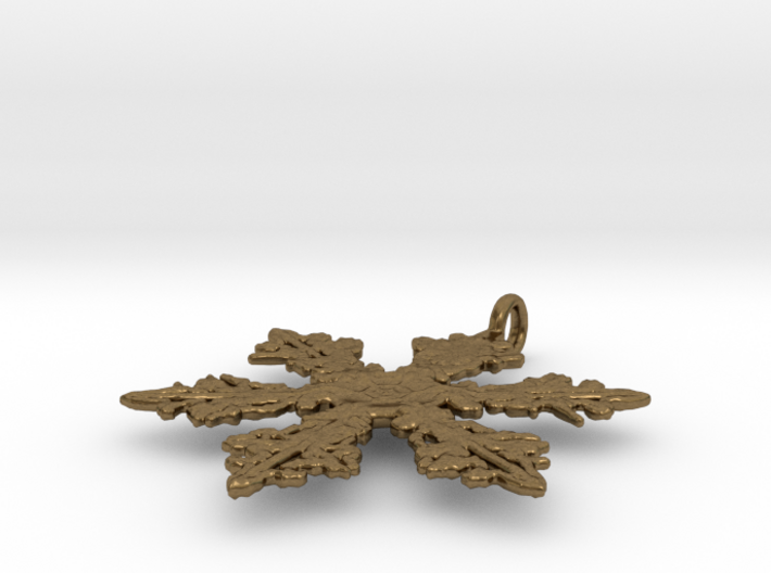 Snowflake Pendant - Style J 3d printed
