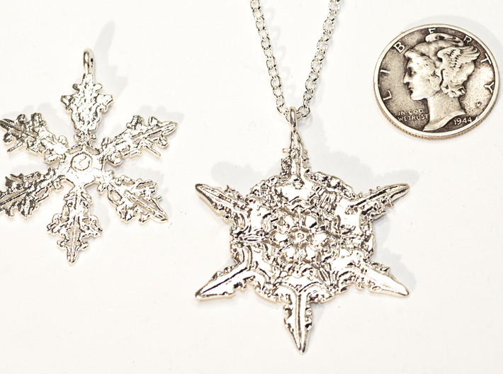 Snowflake Pendant - Style J 3d printed With other snowflake designs