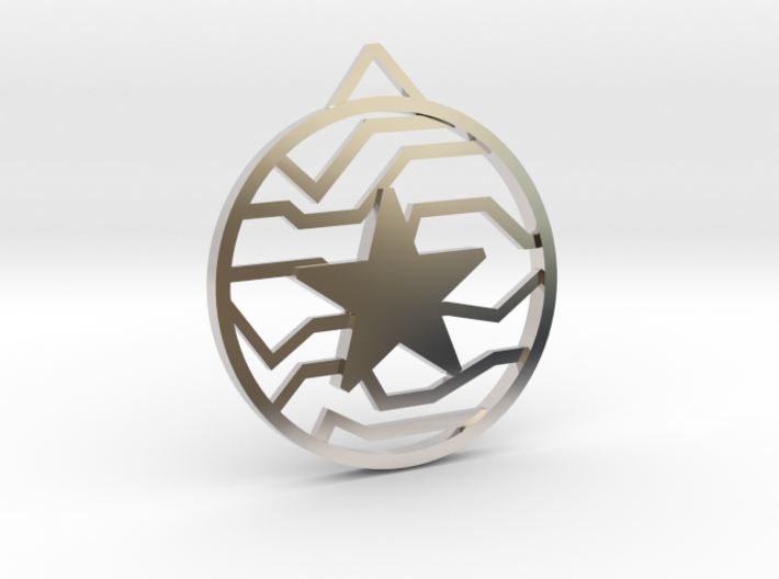Winter Soldier Star Pendant (Medium) 3d printed