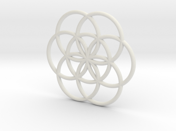 Flower of Life Seed Pendant Large 3d printed