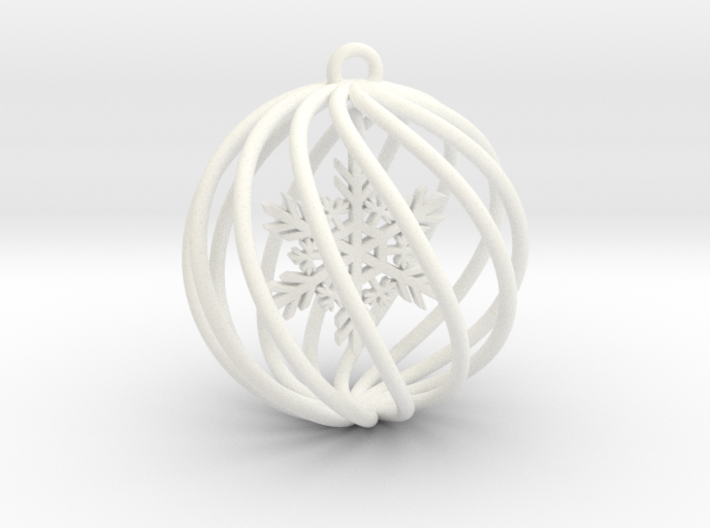 Snowflake Bauble small 3d printed 