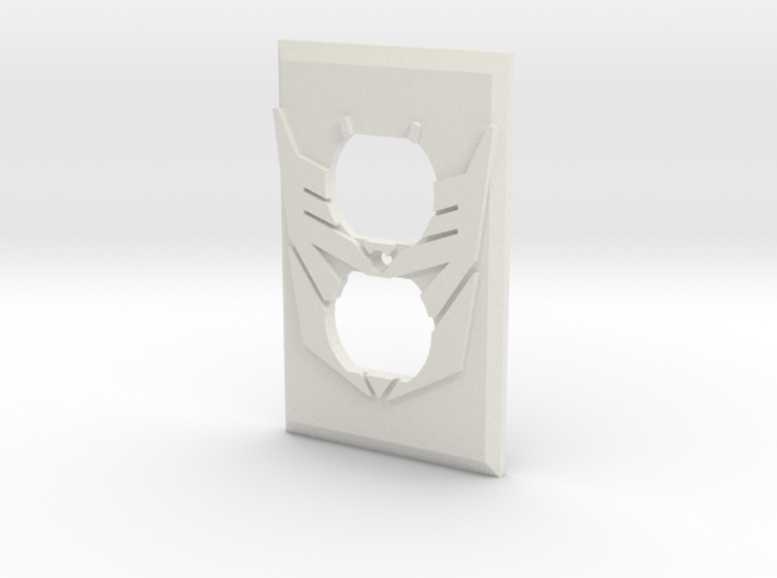 Decepticon Symbol Power Outlet Plate 3d printed 