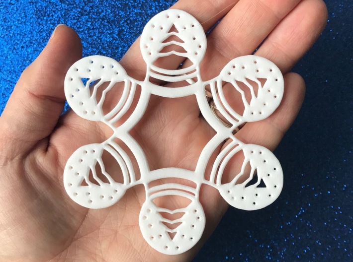 Snow Globe Snowflake Ornament 3d printed