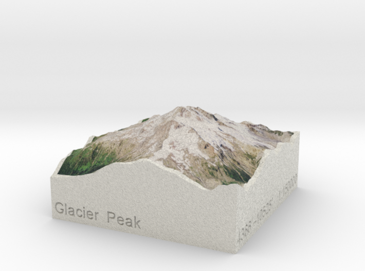 Glacier Peak, WA, USA, 1:150000 Explorer 3d printed 