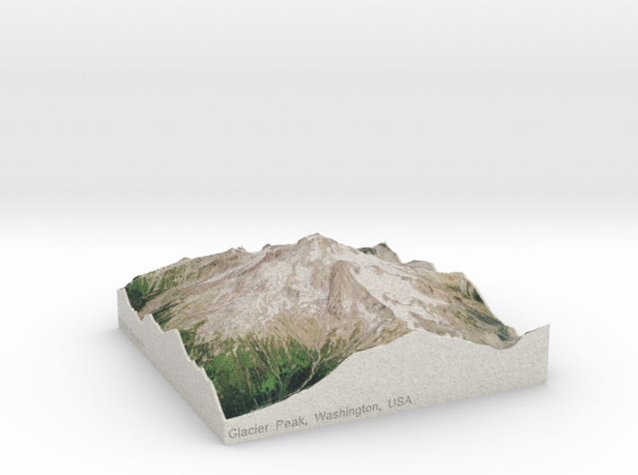 Glacier Peak, WA, USA, 1:50000 3d printed 