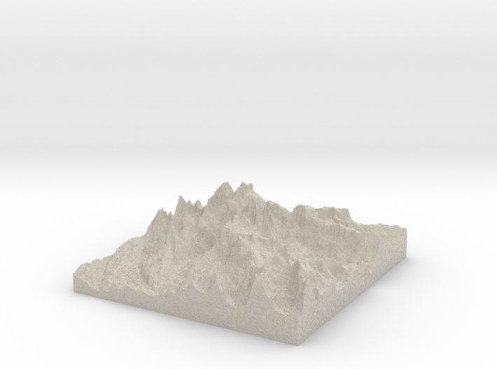 Model of Fremont Glaciers 3d printed