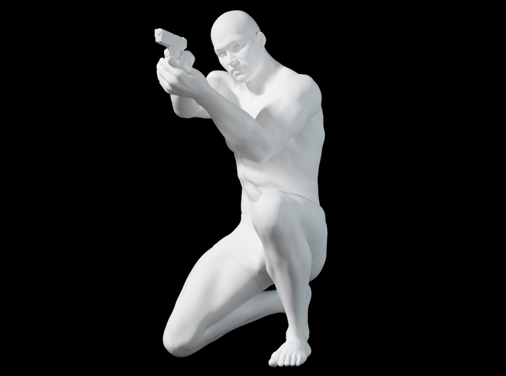 1:24 Male soldier 012 3d printed
