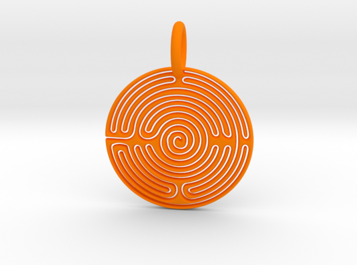 Small Labyrinth 3d printed Orange Labyrinth