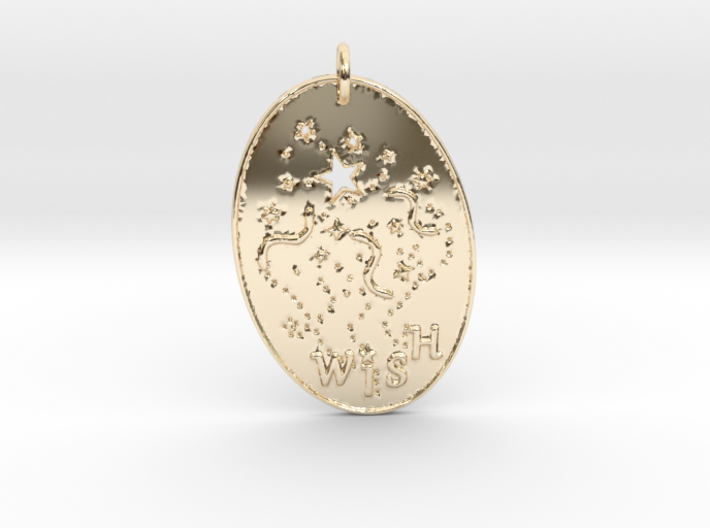 Shooting Stars Wish 1 Pendant by Gabrielle 3d printed
