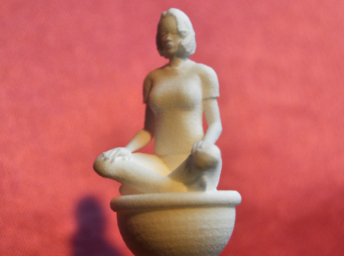 Hairstick of a Yogini (medium size) 3d printed Detail
