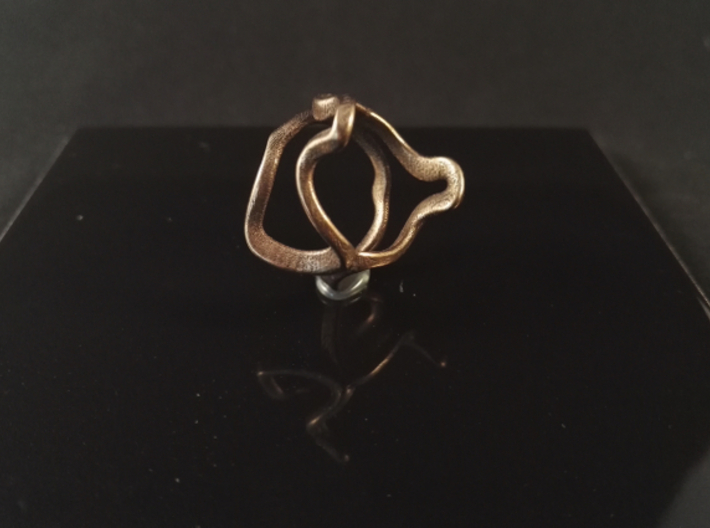 Mind generated ring - my idea of independence 3d printed Depending on the point of view, this ring completely changes