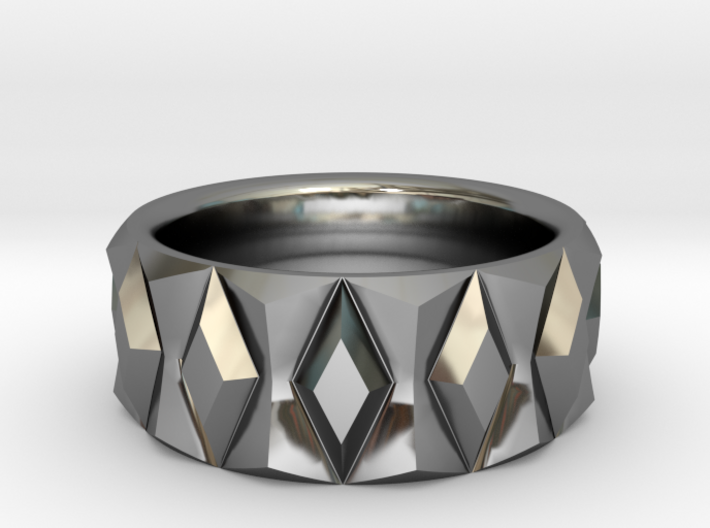 Diamond Ring V2 - Curved 3d printed