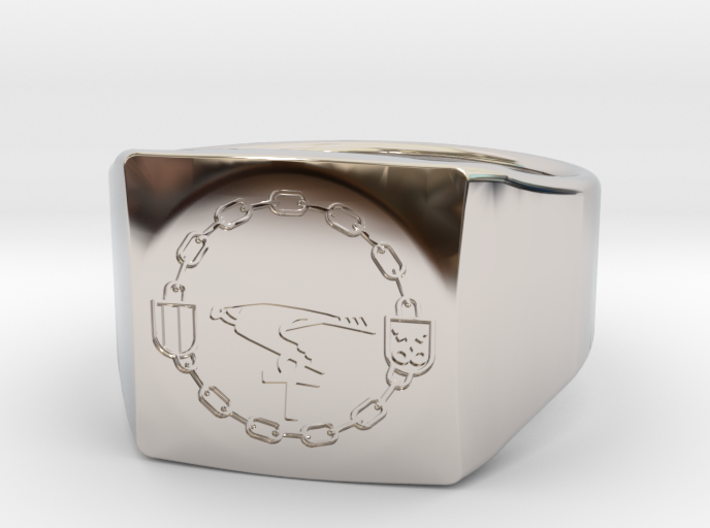 Catena Ring Unisex (Thicker Stamp) 3d printed
