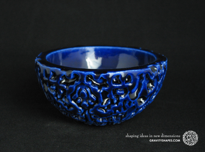 Little Galaxy Porcelain Pot (10,5 cm) 3d printed Gloss Cobalt Blue