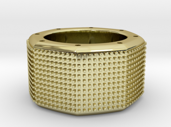 octagon ring with squares Ø18mm 3d printed