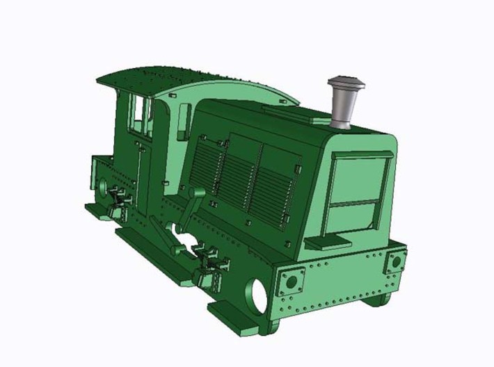 N SIK NS 200-300 locomotor met koperen schoorsteen 3d printed 