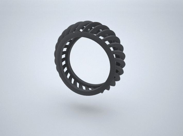 Rail Arcs Ring - Size 6.75 3d printed Render image