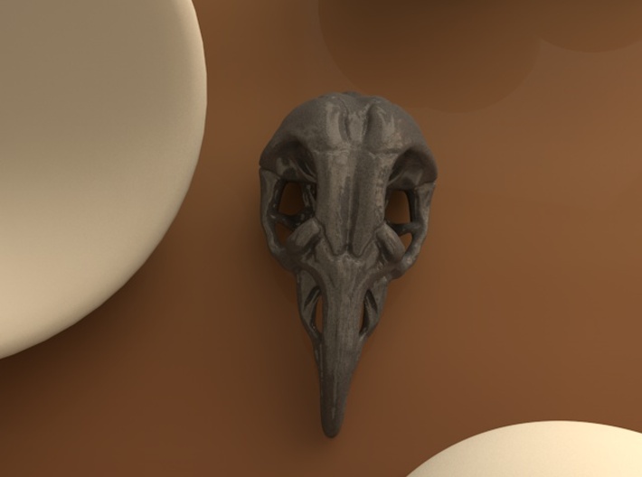 Bird Skull Pendant  3d printed 