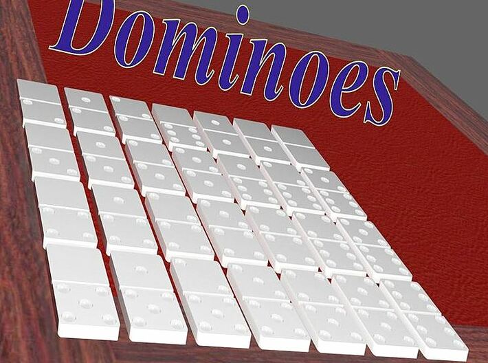Dominoes double six 3d printed 