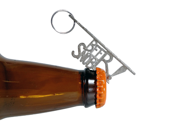 &quot;BEER SNOB&quot; Bottle Opener Keychain - Customizable 3d printed