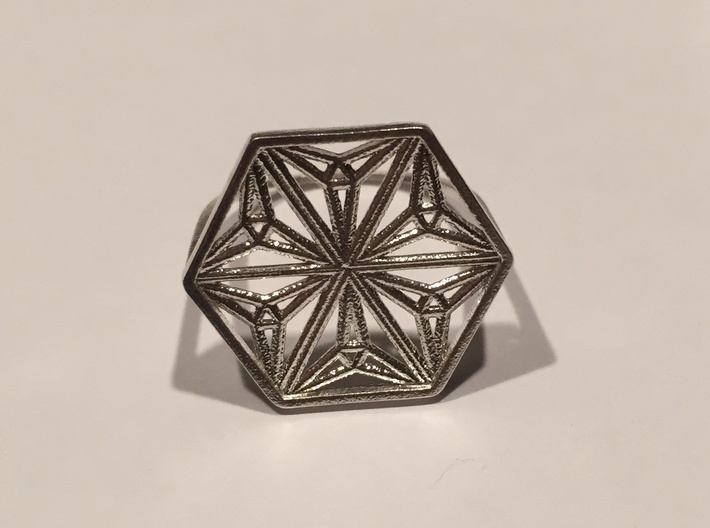 Silver Snowflake Ring 3d printed Silver Snowflake RIng