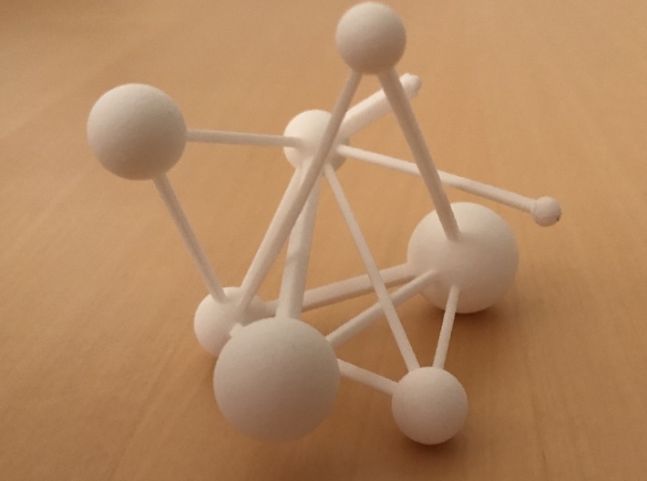 Network Visualization of US Economy by Industry 3d printed 