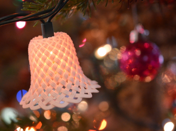 Woven Chistmas Light Bell 3d printed