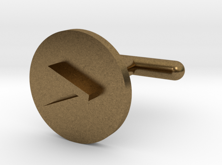 Cufflink - Greater Than Symbol 3d printed
