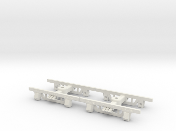 HO Wood Beam Passenger truck 8ft W/B 3d printed