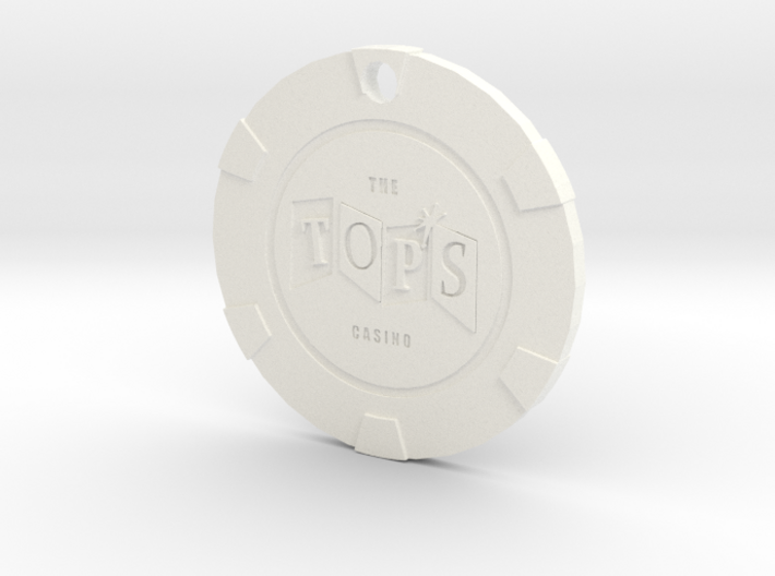 The Tops Chip Pendant 3d printed