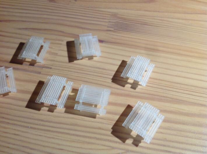 Picnic Table H0 scale (1/87) 6 pieces 3d printed 