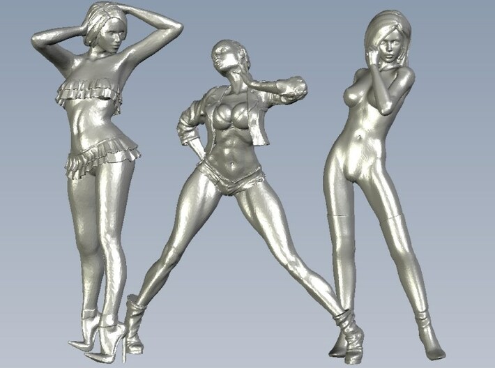 1/24 scale sexy girl figures x 3 pack A 3d printed