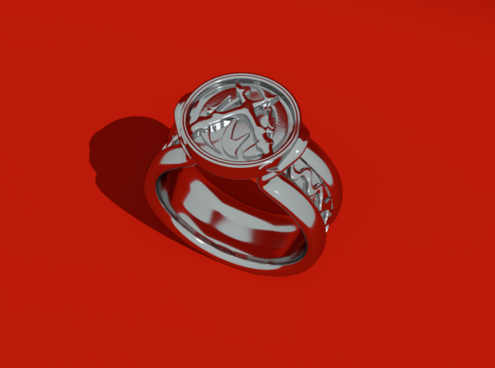 Fireman Ring (Female) 3d printed