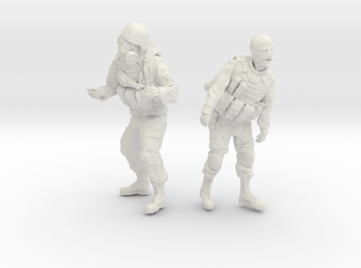 1-24 Military Zombie Set 6 3d printed 